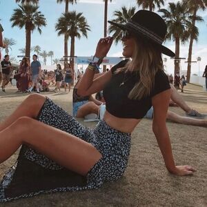 Kookaï Midi Ahana Leopard Print Split Skirt Size 36/5.5